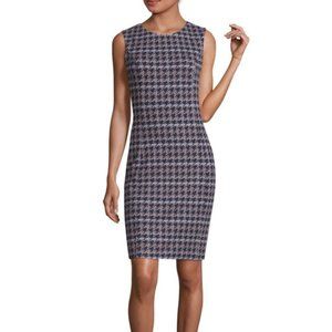 Peserico Italian Houndstooth Sheath Dress